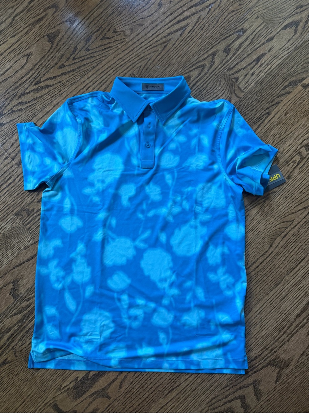 G/FORE Bright Blue Floral-Print Polo